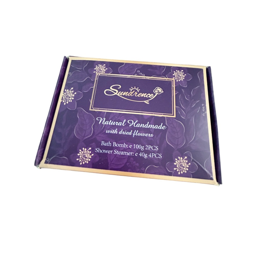 Sundrence Natural Handmade Bath Bomb and Shower Steamer Gift Set 6 Piece Purple - Picture 3 of 4